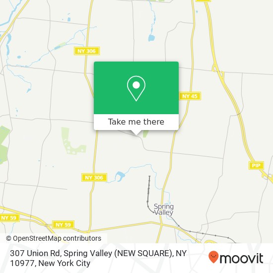 307 Union Rd, Spring Valley (NEW SQUARE), NY 10977 map