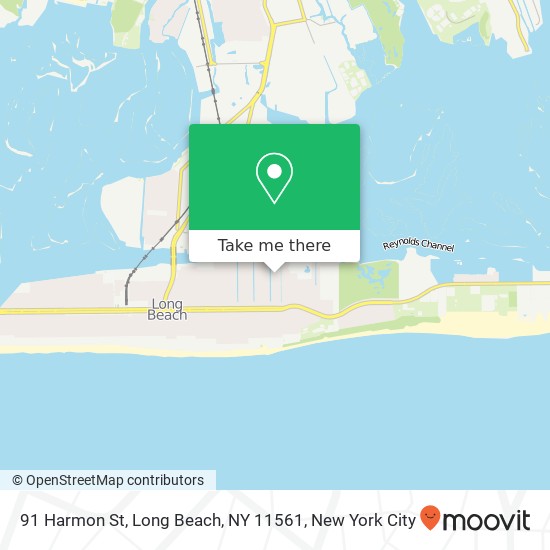 Mapa de 91 Harmon St, Long Beach, NY 11561