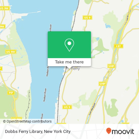 Dobbs Ferry Library map