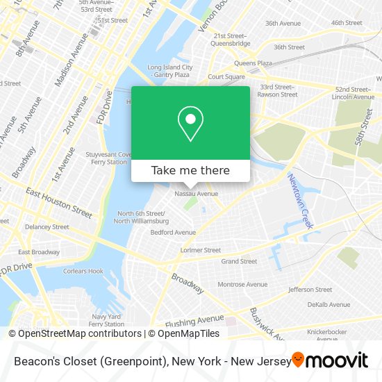 Mapa de Beacon's Closet (Greenpoint)