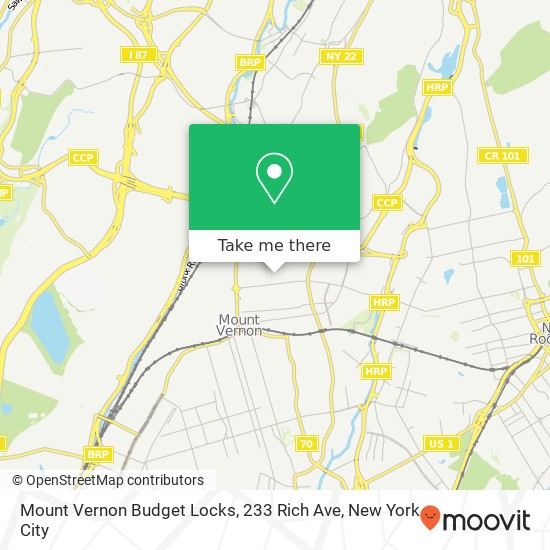 Mount Vernon Budget Locks, 233 Rich Ave map