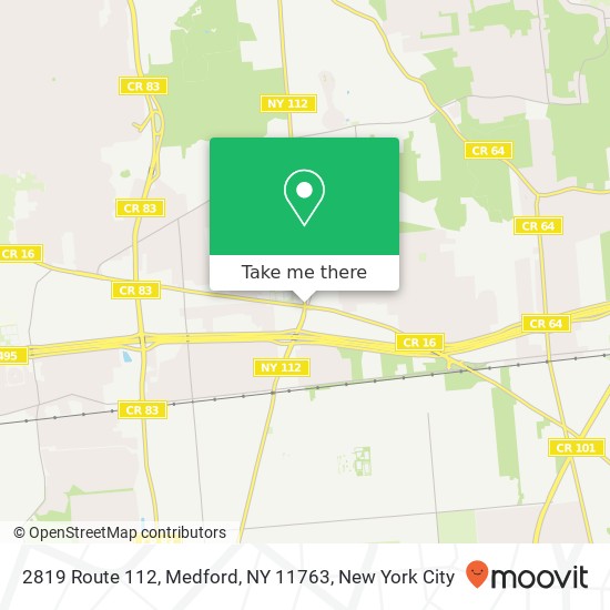 Mapa de 2819 Route 112, Medford, NY 11763