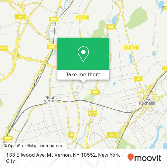 133 Ellwood Ave, Mt Vernon, NY 10552 map