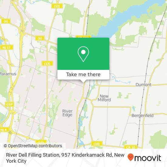 Mapa de River Dell Filling Station, 957 Kinderkamack Rd