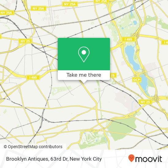 Brooklyn Antiques, 63rd Dr map
