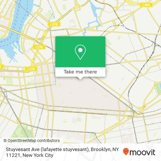 Stuyvesant Ave (lafayette stuyvesant), Brooklyn, NY 11221 map