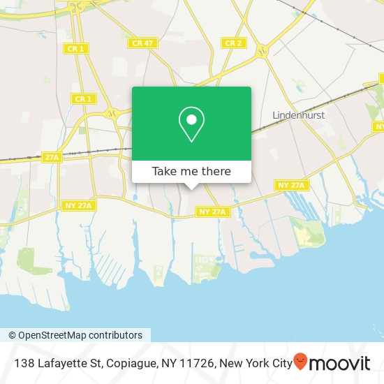 Mapa de 138 Lafayette St, Copiague, NY 11726