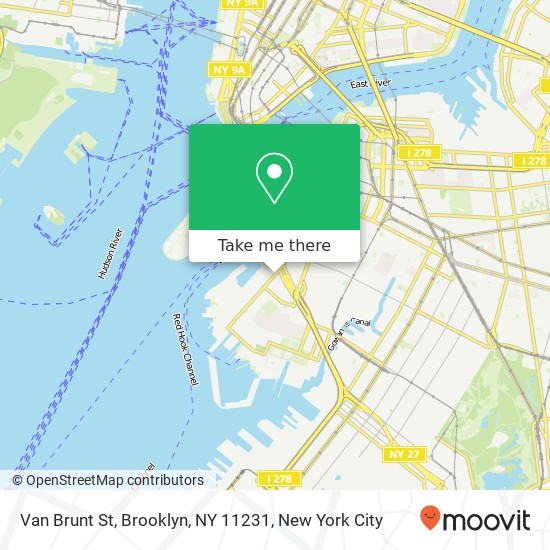 Mapa de Van Brunt St, Brooklyn, NY 11231