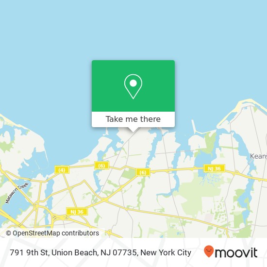791 9th St, Union Beach, NJ 07735 map