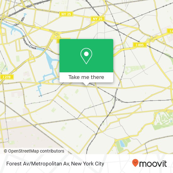 Mapa de Forest Av/Metropolitan Av