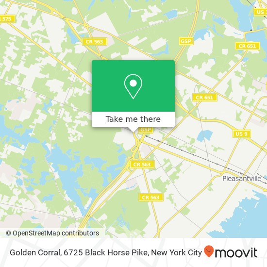 Mapa de Golden Corral, 6725 Black Horse Pike