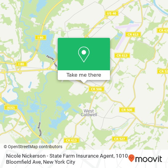 Nicole Nickerson - State Farm Insurance Agent, 1010 Bloomfield Ave map