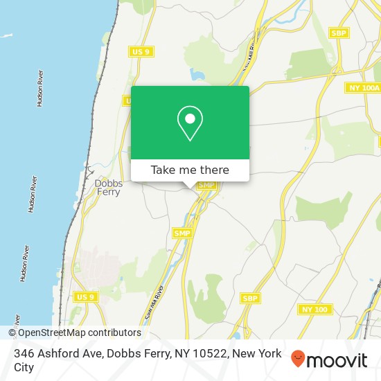 346 Ashford Ave, Dobbs Ferry, NY 10522 map