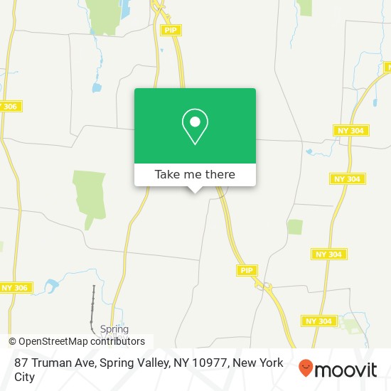 Mapa de 87 Truman Ave, Spring Valley, NY 10977