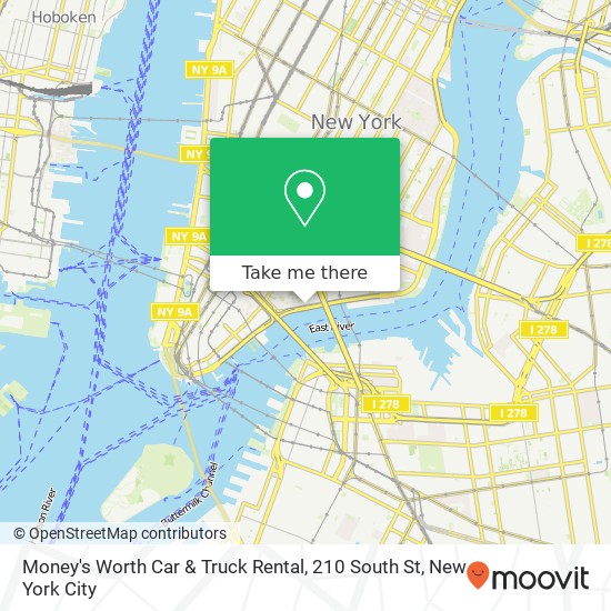 Money's Worth Car & Truck Rental, 210 South St map