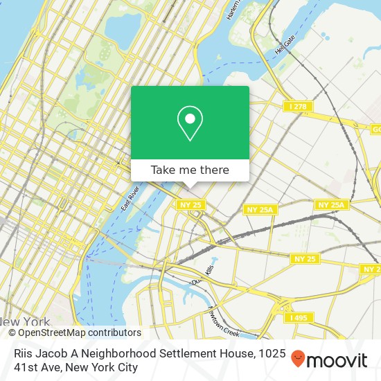 Mapa de Riis Jacob A Neighborhood Settlement House, 1025 41st Ave