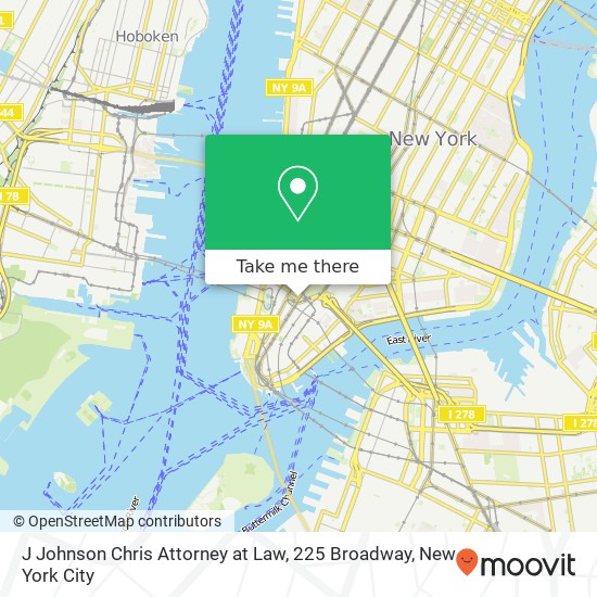 J Johnson Chris Attorney at Law, 225 Broadway map