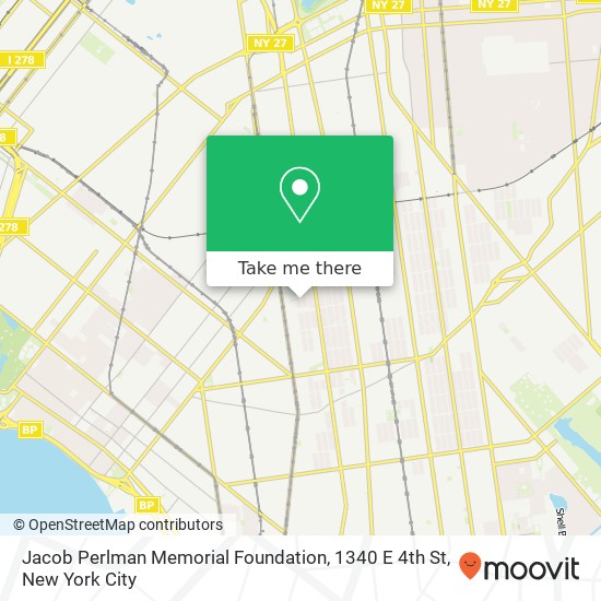 Mapa de Jacob Perlman Memorial Foundation, 1340 E 4th St