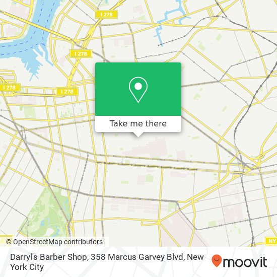 Mapa de Darryl's Barber Shop, 358 Marcus Garvey Blvd