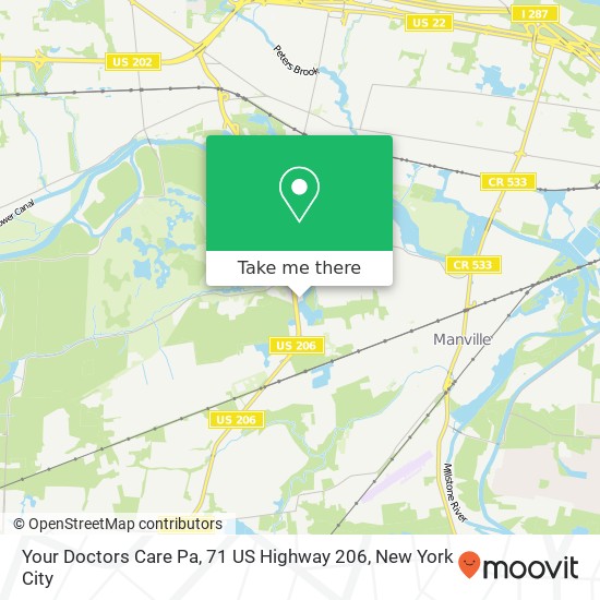 Your Doctors Care Pa, 71 US Highway 206 map
