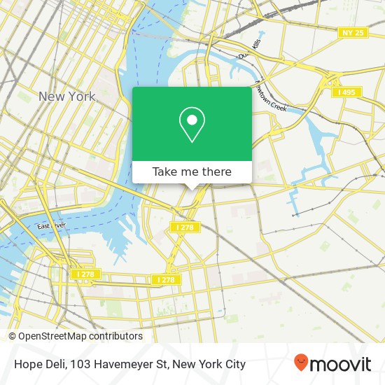 Mapa de Hope Deli, 103 Havemeyer St