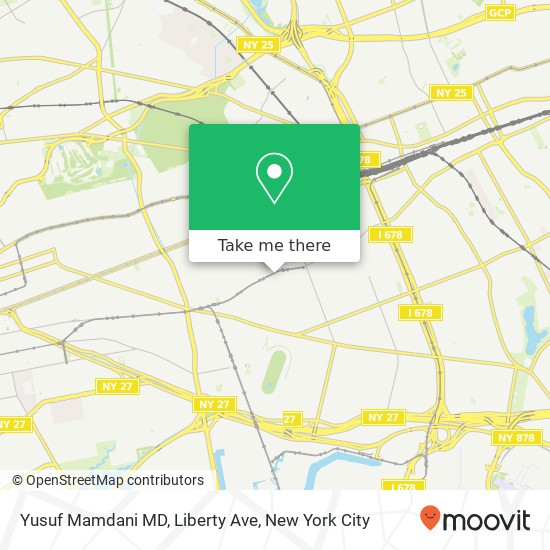 Mapa de Yusuf Mamdani MD, Liberty Ave