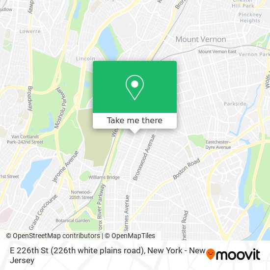 E 226th St (226th white plains road) map