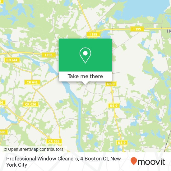 Professional Window Cleaners, 4 Boston Ct map