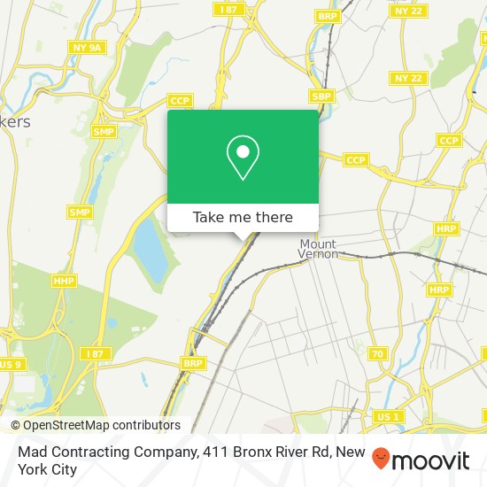 Mad Contracting Company, 411 Bronx River Rd map