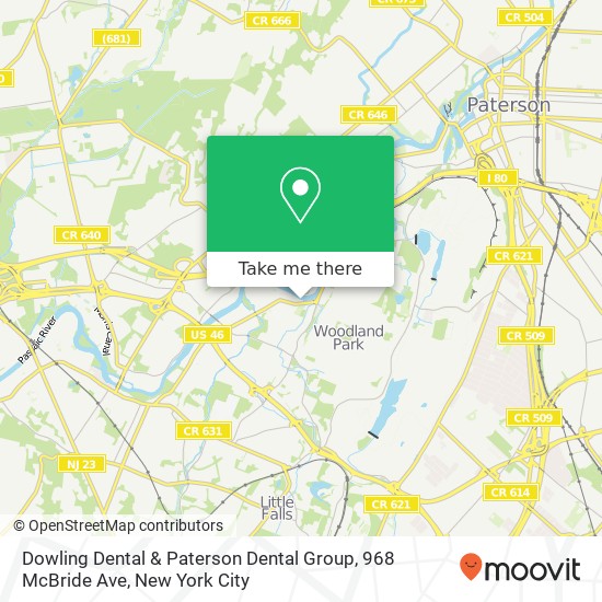 Mapa de Dowling Dental & Paterson Dental Group, 968 McBride Ave