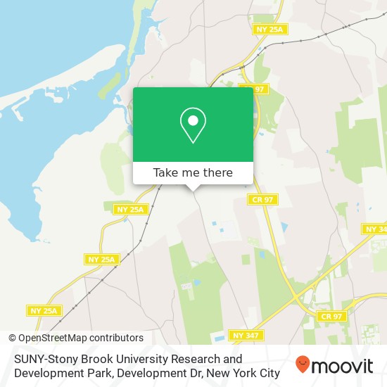 Mapa de SUNY-Stony Brook University Research and Development Park, Development Dr