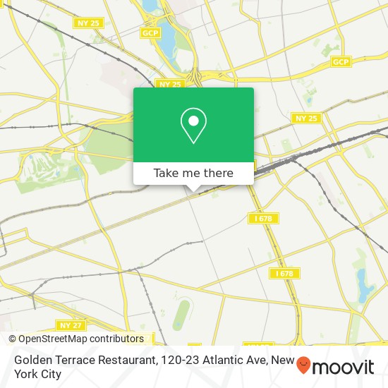 Mapa de Golden Terrace Restaurant, 120-23 Atlantic Ave