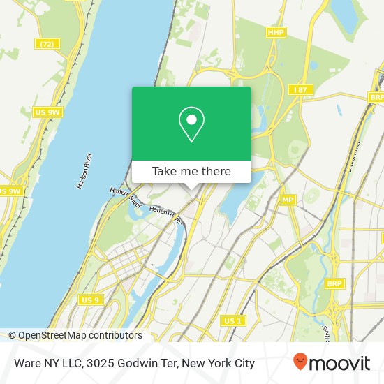 Mapa de Ware NY LLC, 3025 Godwin Ter