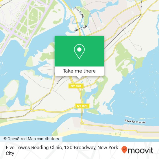 Mapa de Five Towns Reading Clinic, 130 Broadway