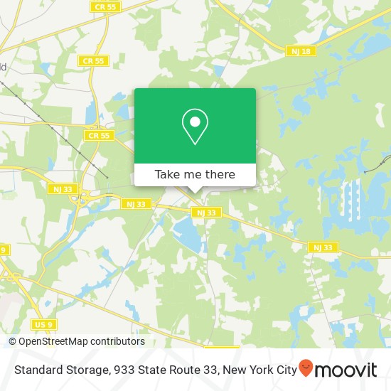 Standard Storage, 933 State Route 33 map