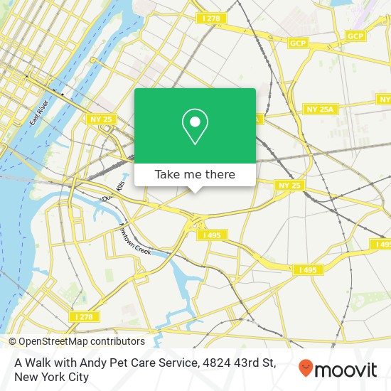 Mapa de A Walk with Andy Pet Care Service, 4824 43rd St