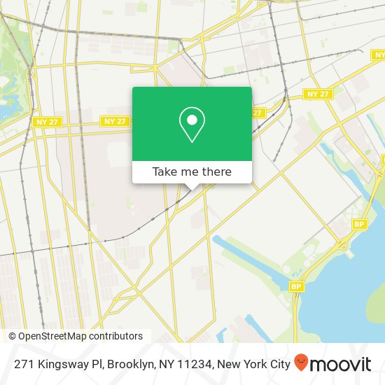 Mapa de 271 Kingsway Pl, Brooklyn, NY 11234