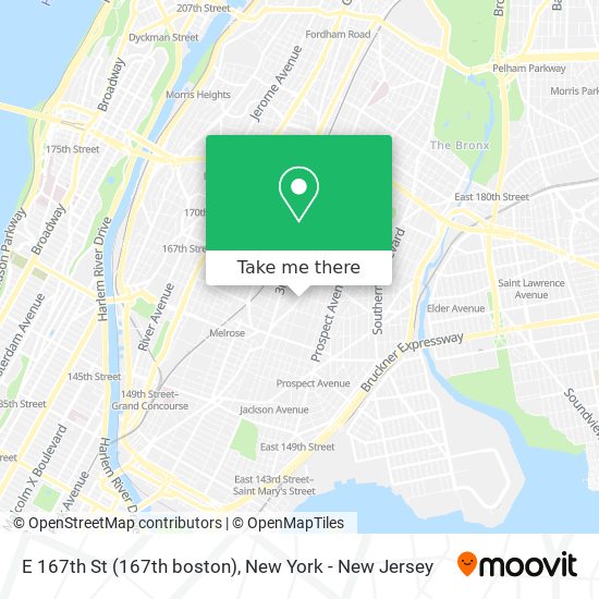 E 167th St (167th boston) map