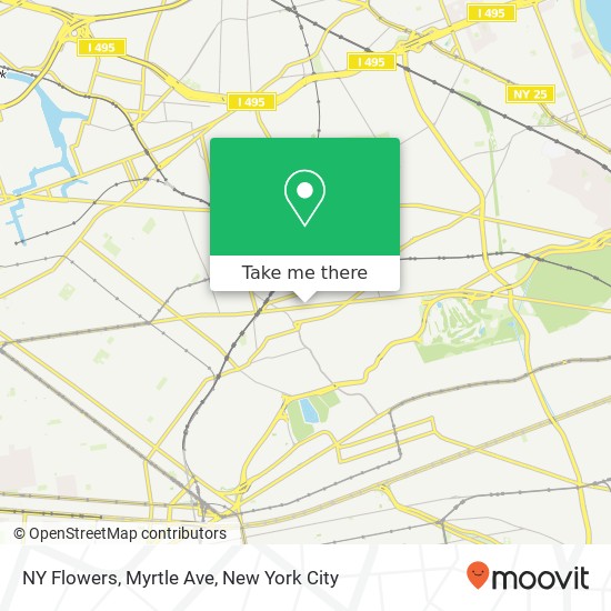 Mapa de NY Flowers, Myrtle Ave