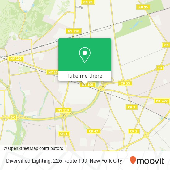 Mapa de Diversified Lighting, 226 Route 109