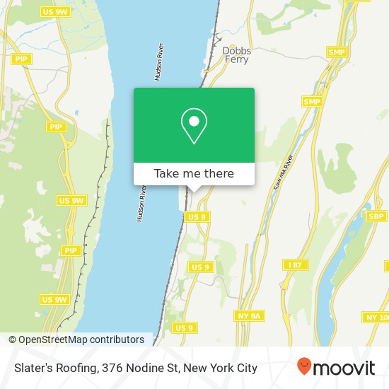 Mapa de Slater's Roofing, 376 Nodine St