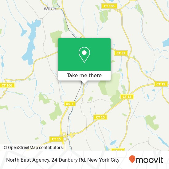 North East Agency, 24 Danbury Rd map