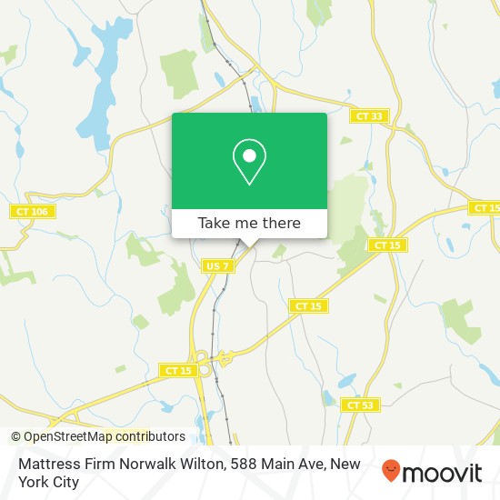 Mattress Firm Norwalk Wilton, 588 Main Ave map