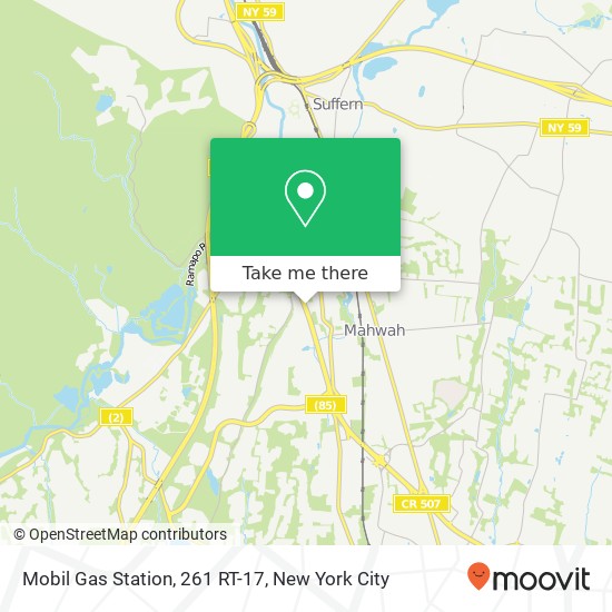 Mapa de Mobil Gas Station, 261 RT-17