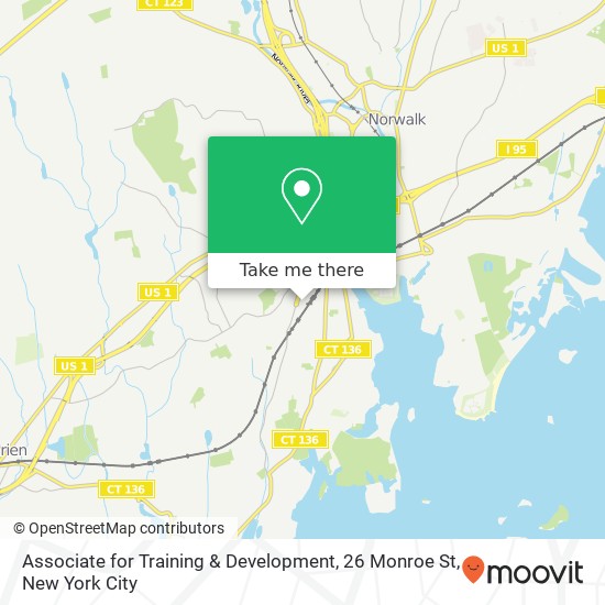 Mapa de Associate for Training & Development, 26 Monroe St