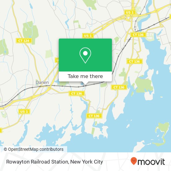 Rowayton Railroad Station map
