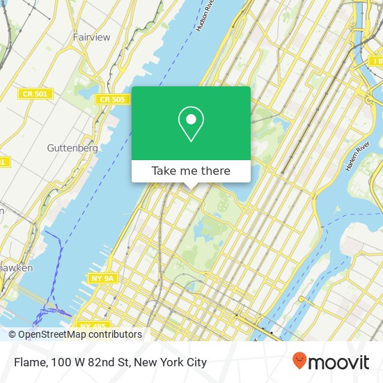 Flame, 100 W 82nd St map