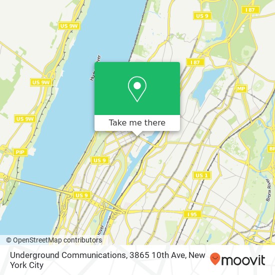 Mapa de Underground Communications, 3865 10th Ave