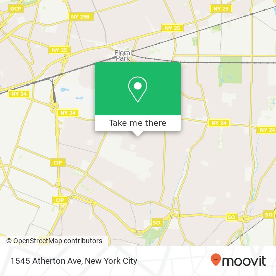 Mapa de 1545 Atherton Ave, Elmont, NY 11003