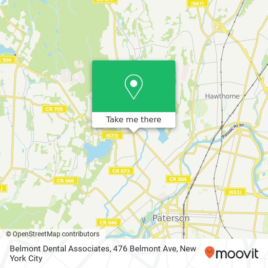 Mapa de Belmont Dental Associates, 476 Belmont Ave